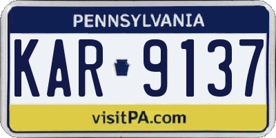 PA license plate KAR9137