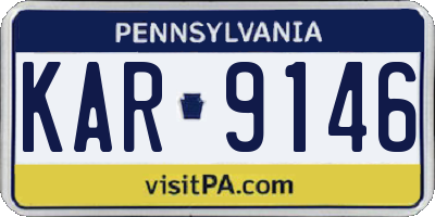 PA license plate KAR9146