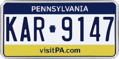 PA license plate KAR9147