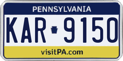 PA license plate KAR9150