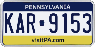 PA license plate KAR9153