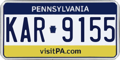PA license plate KAR9155