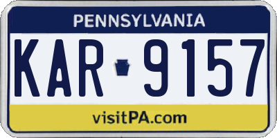 PA license plate KAR9157
