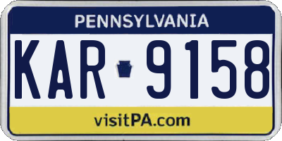 PA license plate KAR9158