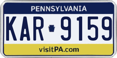 PA license plate KAR9159