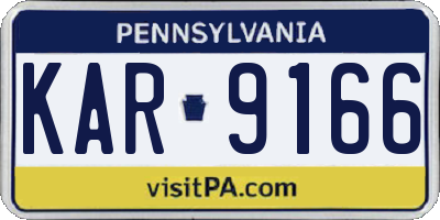 PA license plate KAR9166