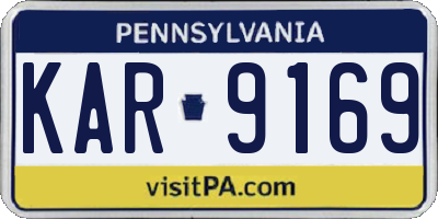 PA license plate KAR9169