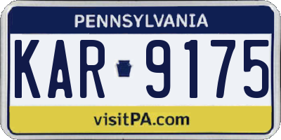 PA license plate KAR9175