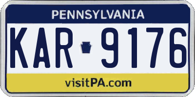 PA license plate KAR9176