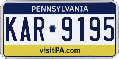 PA license plate KAR9195
