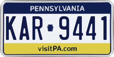 PA license plate KAR9441