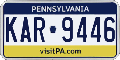 PA license plate KAR9446