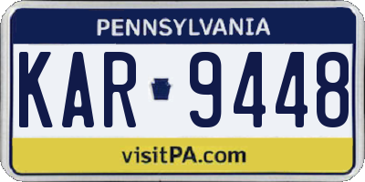 PA license plate KAR9448