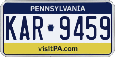 PA license plate KAR9459