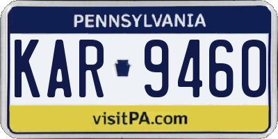 PA license plate KAR9460