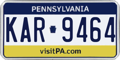 PA license plate KAR9464