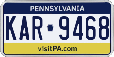 PA license plate KAR9468