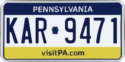 PA license plate KAR9471