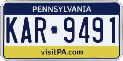 PA license plate KAR9491