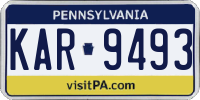 PA license plate KAR9493