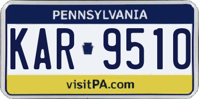 PA license plate KAR9510