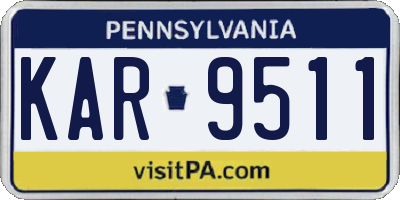 PA license plate KAR9511