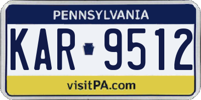 PA license plate KAR9512