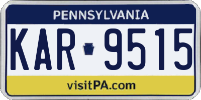 PA license plate KAR9515