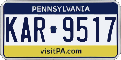 PA license plate KAR9517