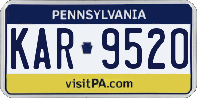 PA license plate KAR9520
