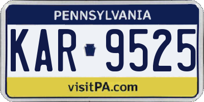 PA license plate KAR9525