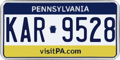 PA license plate KAR9528