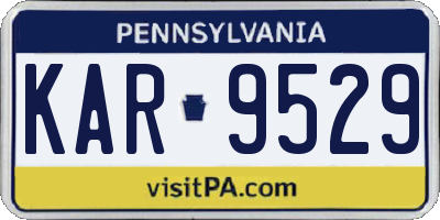 PA license plate KAR9529