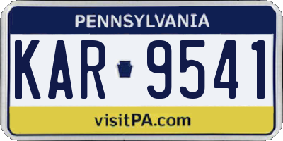 PA license plate KAR9541