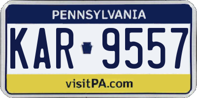 PA license plate KAR9557