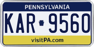 PA license plate KAR9560