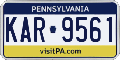 PA license plate KAR9561