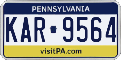 PA license plate KAR9564