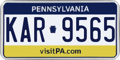 PA license plate KAR9565