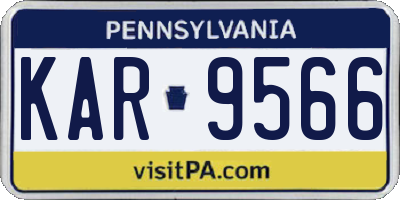 PA license plate KAR9566
