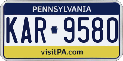 PA license plate KAR9580