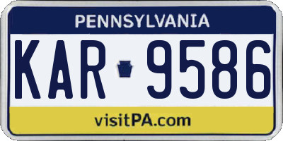 PA license plate KAR9586
