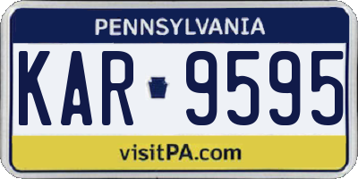 PA license plate KAR9595