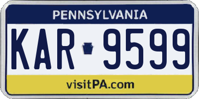 PA license plate KAR9599