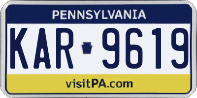 PA license plate KAR9619