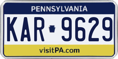 PA license plate KAR9629