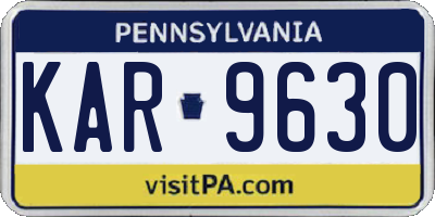 PA license plate KAR9630