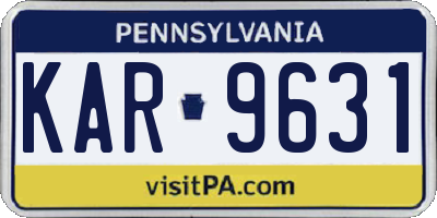 PA license plate KAR9631