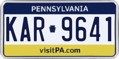 PA license plate KAR9641