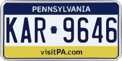 PA license plate KAR9646